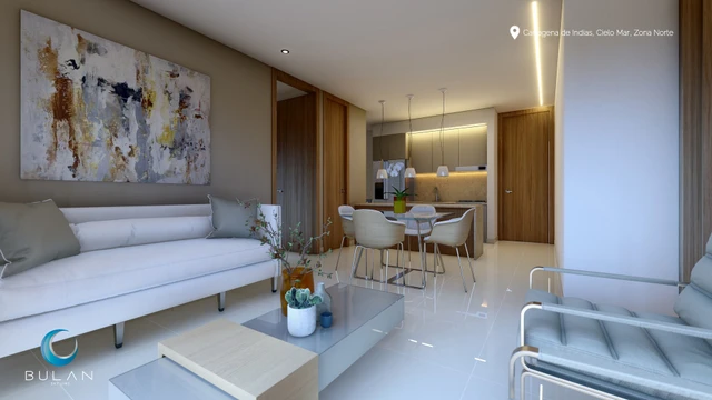 Render 1 del Apartamento Tipo 04 - Bulan Sky Line Cartagena