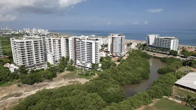 Vista aérea de Cartagena de Indias - Ubicación Bulan Sky Line
