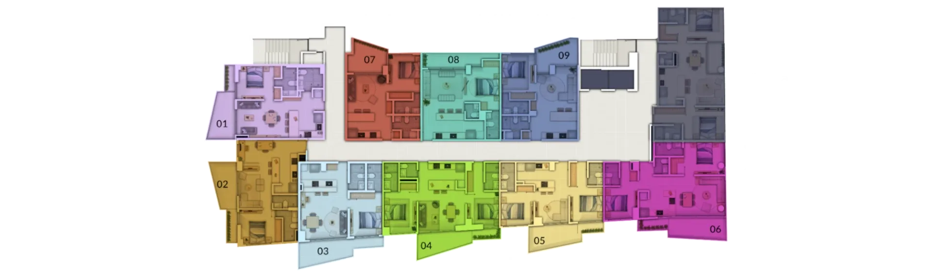 Planta de Apartamentos Bulan Sky Line - Mapa Interactivo